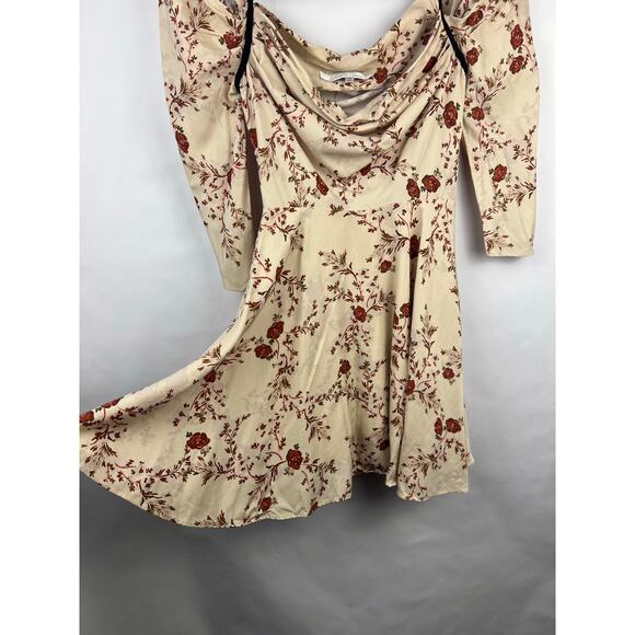 Lovers + Friends, Cindy Mini Floral Dress, Cream, Lyocell, Cottagecore Boho Fall - Picture 11 of 14